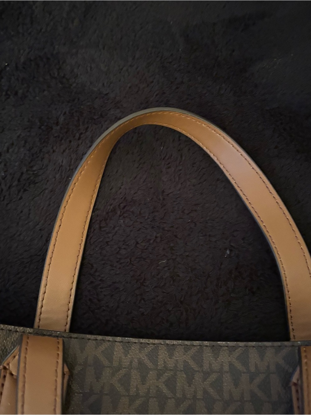 Michael Kors Brown Logo Tote with Espadrille Wedge Sandals heels size 7’5 heel!! - Picture 4 of 15